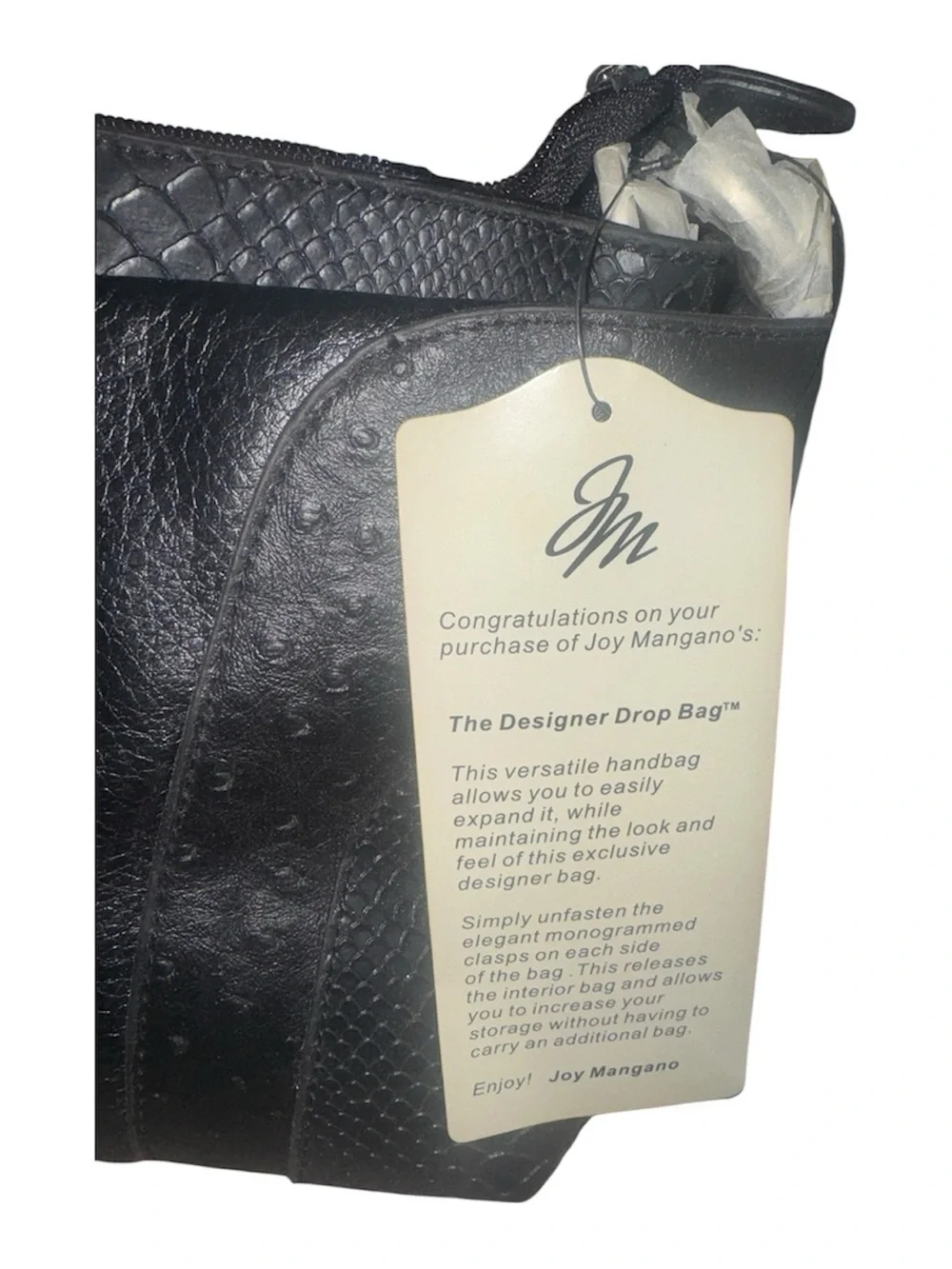 Joy Mangano Large Black Purse